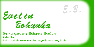 evelin bohunka business card